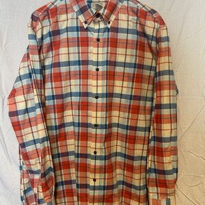 L.L. Bean Multicolor Plaid Button-Down Traditional Fit Men’s Large Shirt